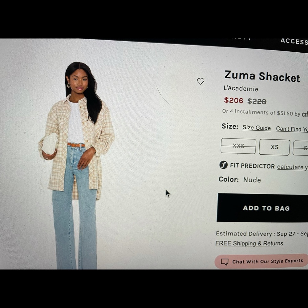 NWT- L’Academie Zuma Shacket